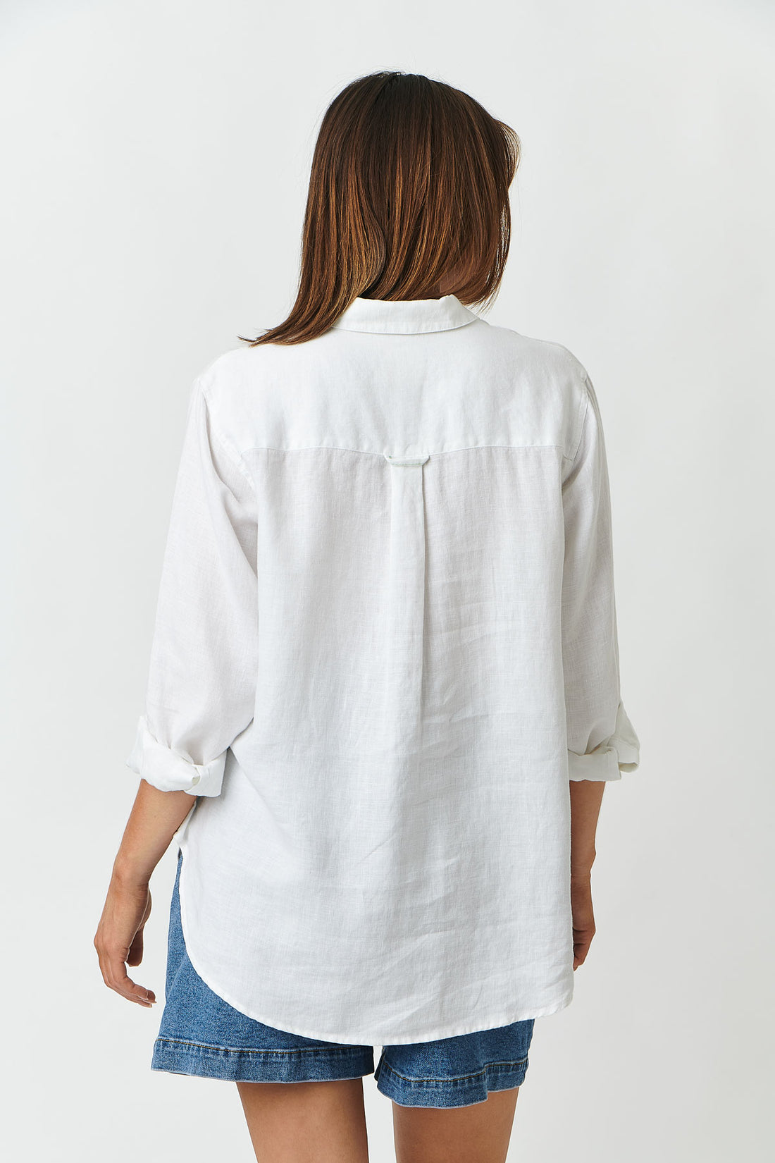 Linen Boyfriend Shirt - White