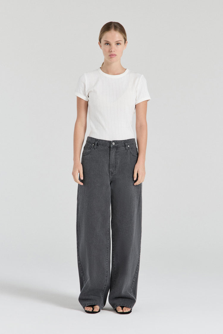 The Tahlia Denim Trousers - Washed Black