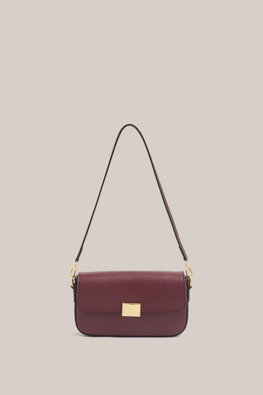 Isla Bordeaux Leather Shoulder Bag