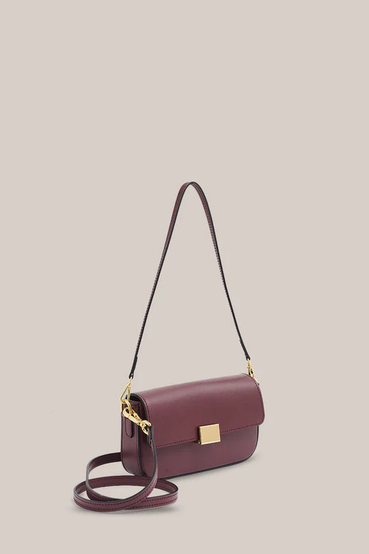 Isla Bordeaux Leather Shoulder Bag