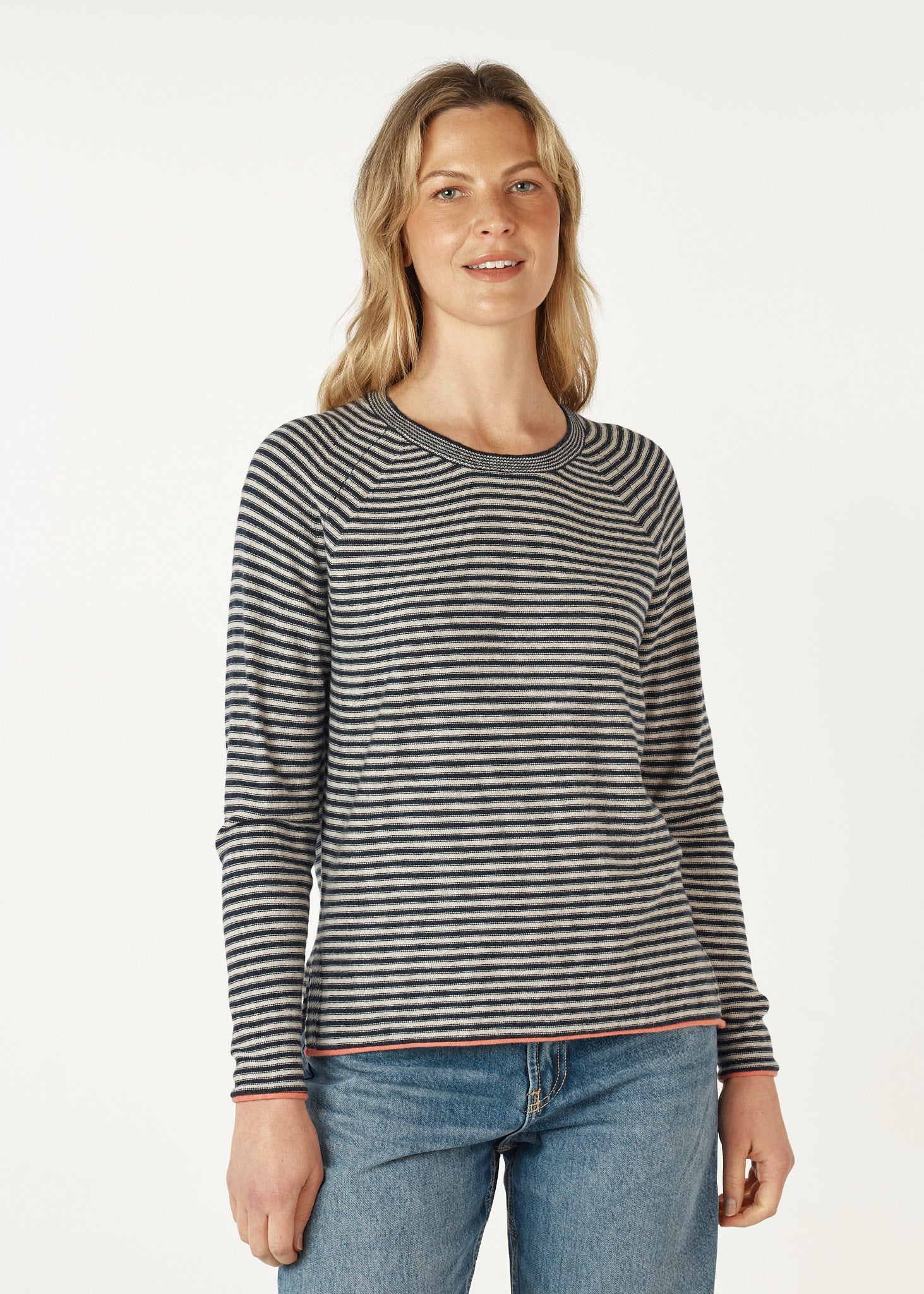 ZP7147 - Essential Stripe Crew - Denim