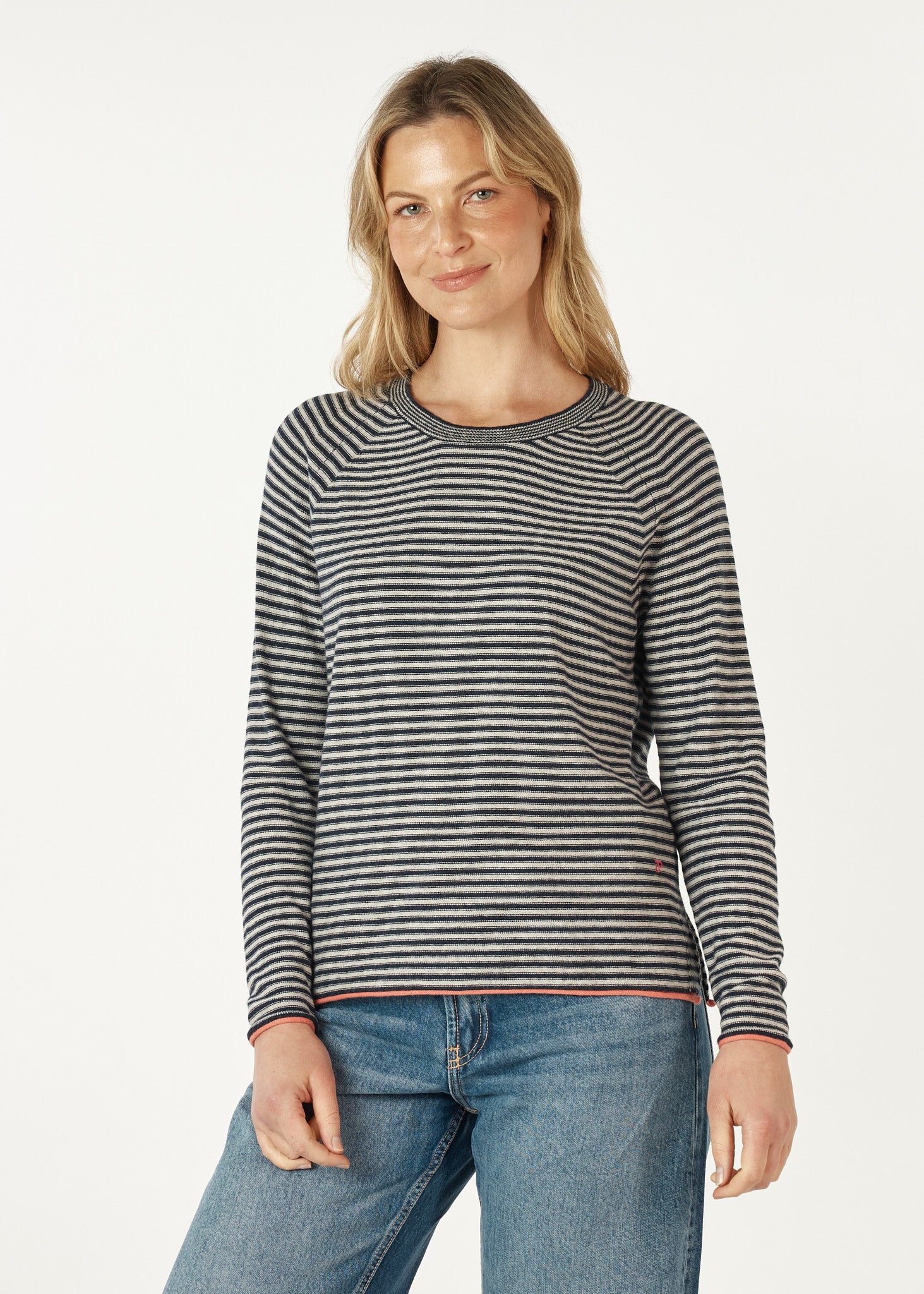 ZP7147 - Essential Stripe Crew - Denim