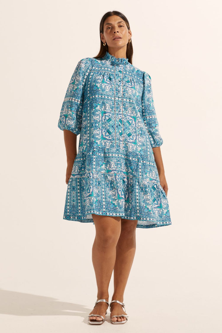 Beacon Dress - Sapphire Tile