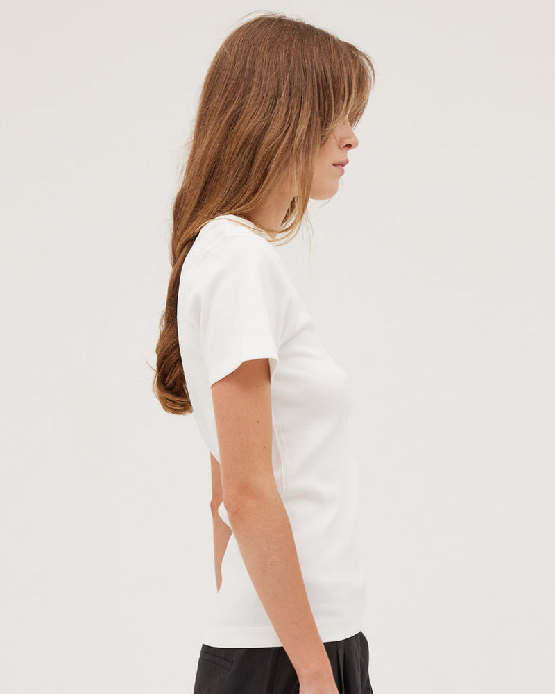 The Rib Tee - White